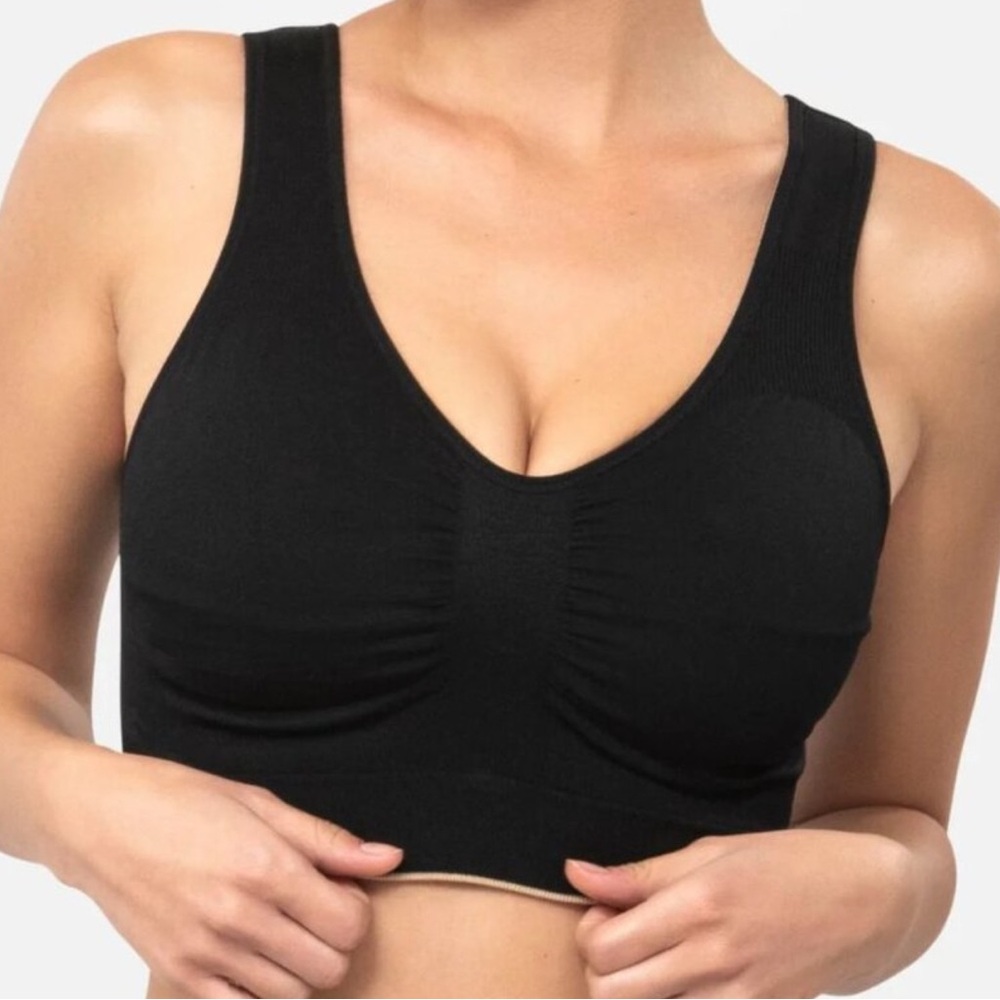 Seamless Black Comfort Bra